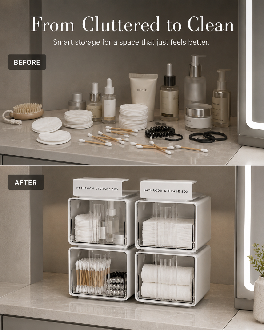 ✨ Clear Space-Saving Organizer Box — Buy More, Save More