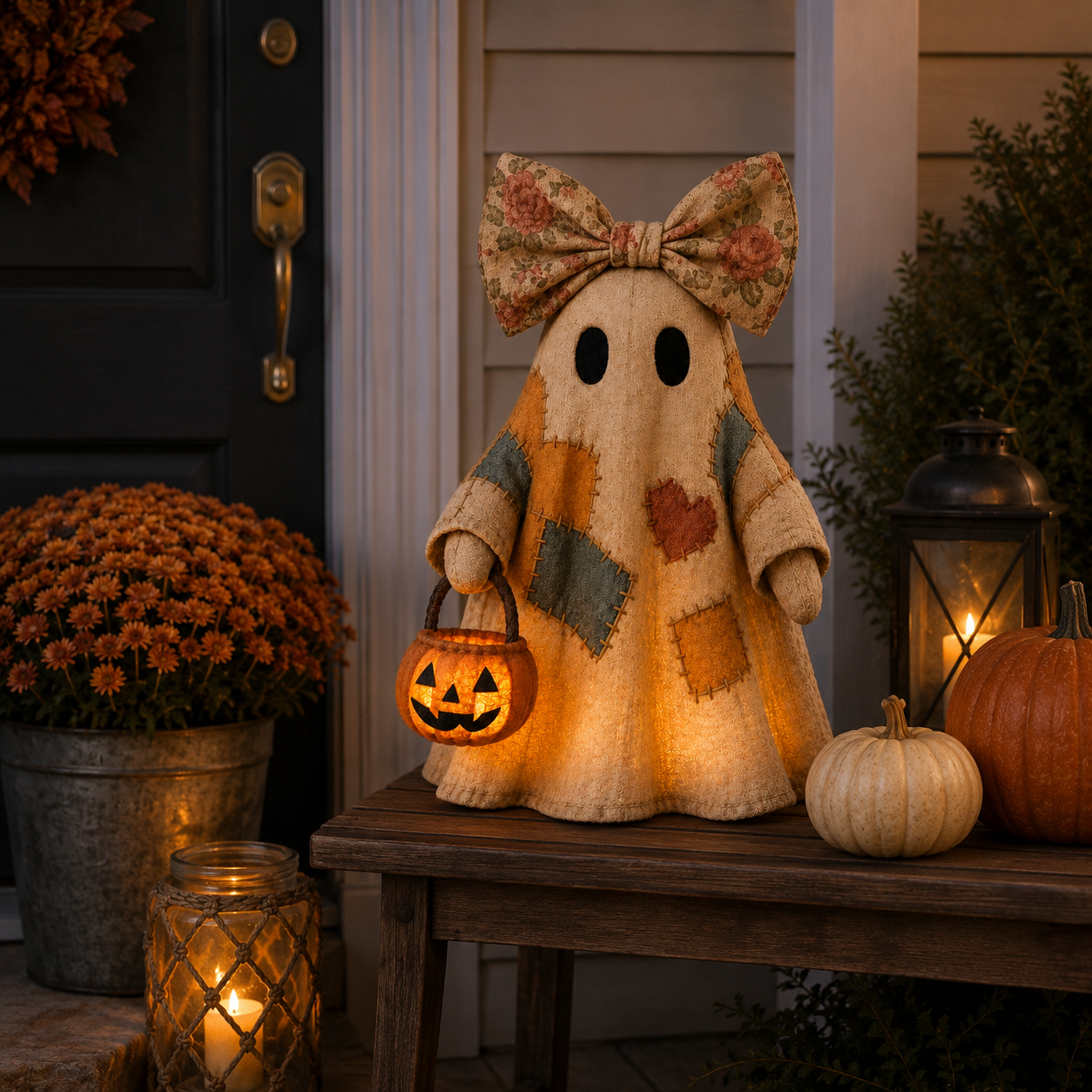 🎃👻 Cozy Spooky Vibes! LED Pumpkin Ghost Decor 🔥50% OFF