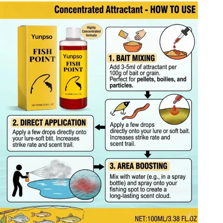 🐟Concentrated Fish Attractant Liquid – Fast-Acting Red Worm Bait Additive for Freshwater Fishing, Enhances Scent & Improves Bite Response (100ml)