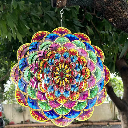 🔥🌿 Hot Selling! 3D Mandala Wind Spinner – Beautiful Stainless Steel Bird Decor for Garden & Patio ✨