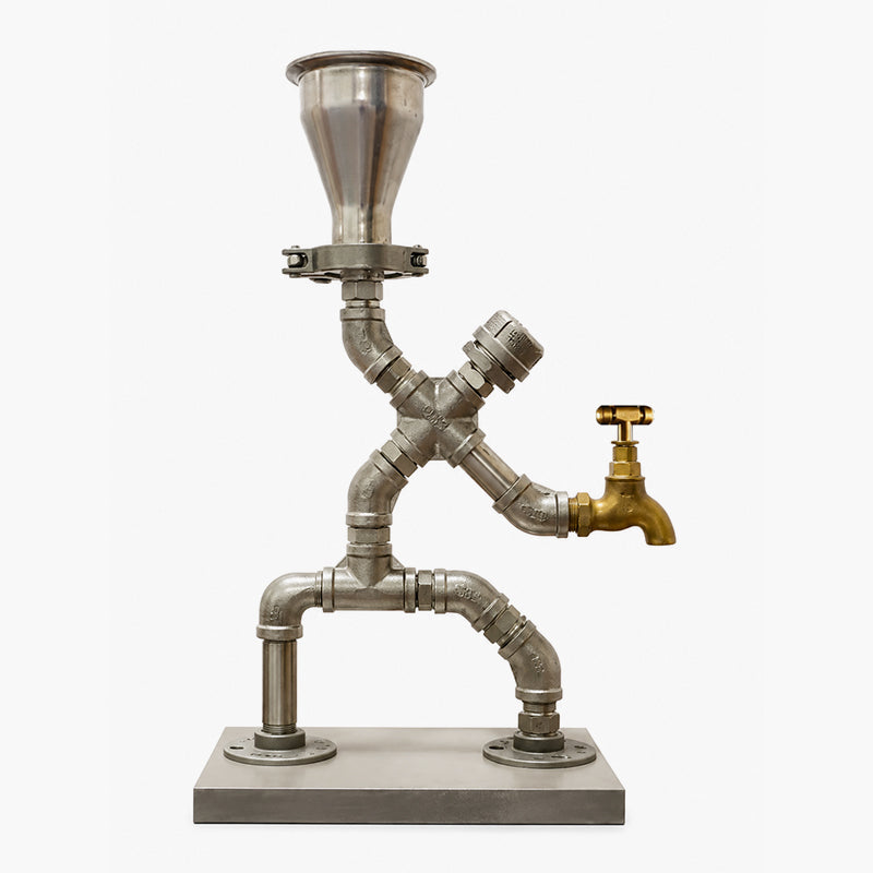 Industrial Pipe Gravity Drink Dispenser | Home Bar Conversation Piece