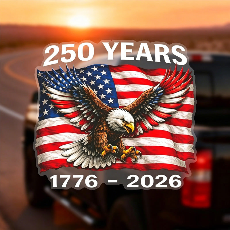 🦅🇺🇸 1776–2026. Honor 250 years of freedom. USA Car Decal. Limited time discount.