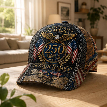 USA 250th Anniversary Hat Personalized, America 250 Baseball Cap