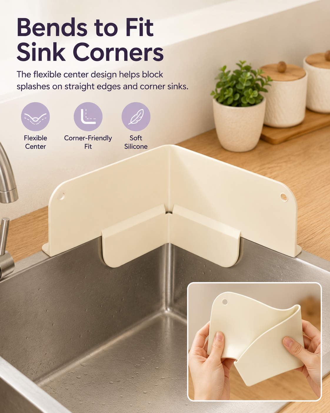 Foldable Silicone Sink Splash Guard