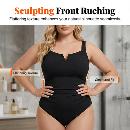 👙Plus Size Tummy Control One Piece Swimsuit🖤💥