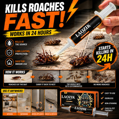 🔥Limited-Time Offer – Save 49% Today🔥LAOZIK Cockroach Gel Bait (New Upgraded Formula)