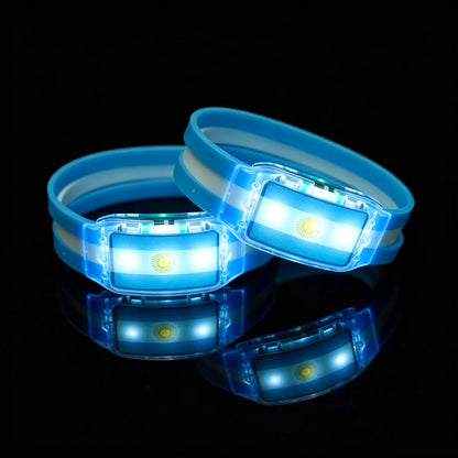 ⚽✨2PCS LED Light Up National Flag Wristbands