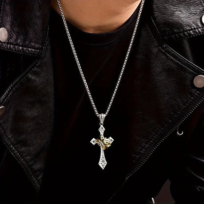 🔥🔥Crown Cross Necklace for Men and Women Faith Prayer Accessories Gift