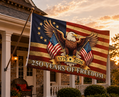 USA 250 Years of Freedom Patriotic Eagle Flag
