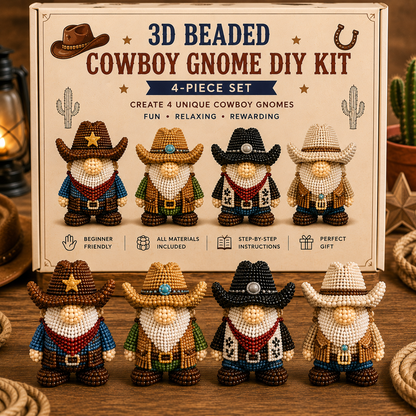 🎁 Perfect Handmade Gift✨Make Your Own 3D Beaded Gnome