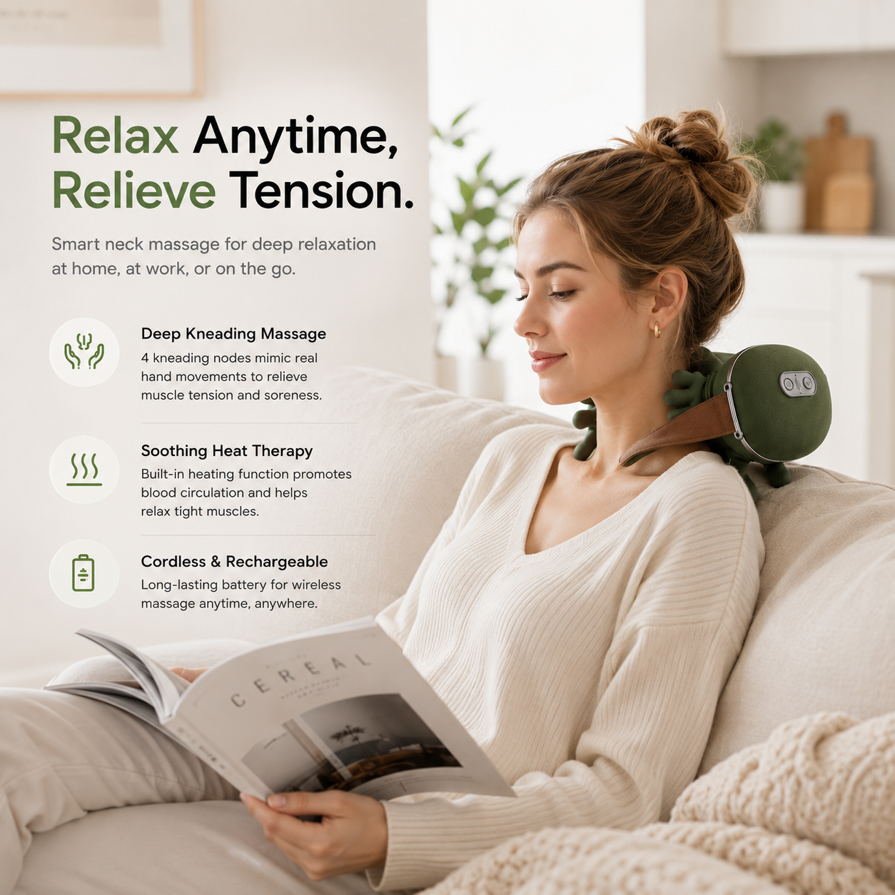 👐Bye-Bye Knots. Hello Relief. Last Day 70%OFF-Finelly Neck & Shoulder Massager.