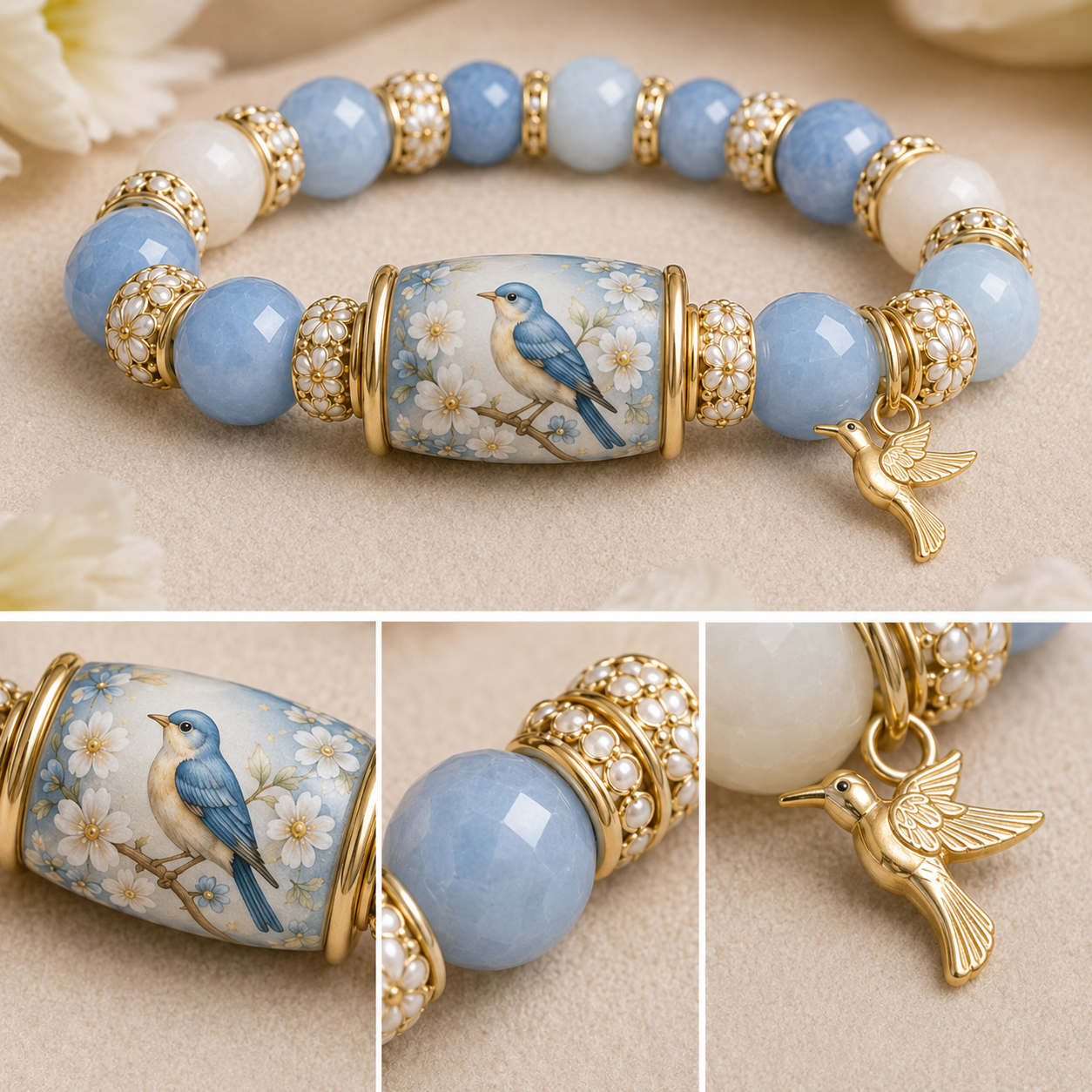 🙏 2026 Limited Edition Bluebird Blessings Bracelet  with Exquisite Gift Box