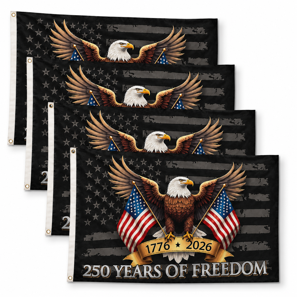 USA 250 Years of Freedom Patriotic Eagle Flag