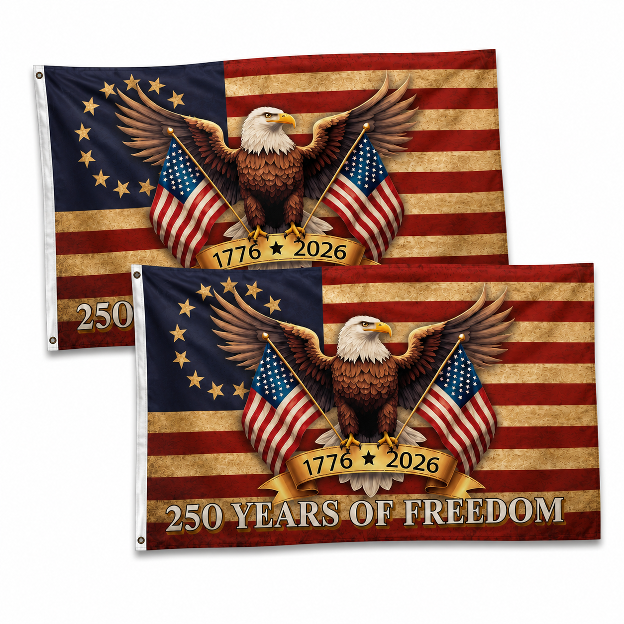 USA 250 Years of Freedom Patriotic Eagle Flag