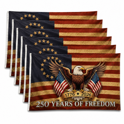 USA 250 Years of Freedom Patriotic Eagle Flag