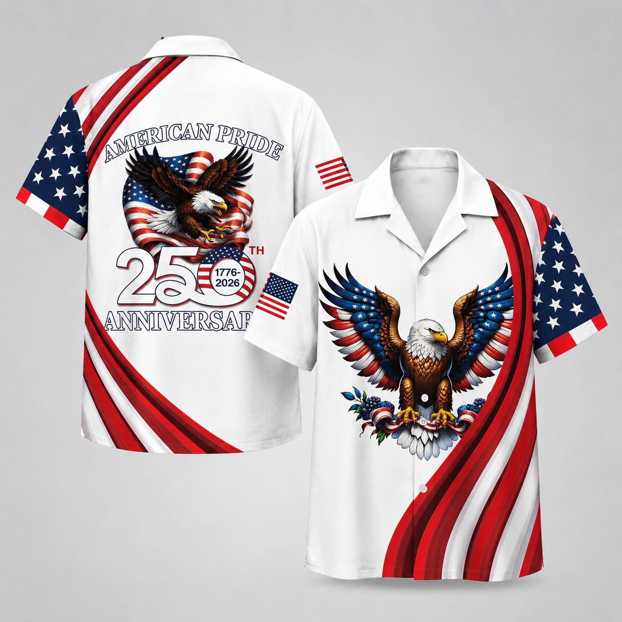 We the People 1776-2026 Stars and Stripes - USA 250th Anniversary Hawaiian Shirt
