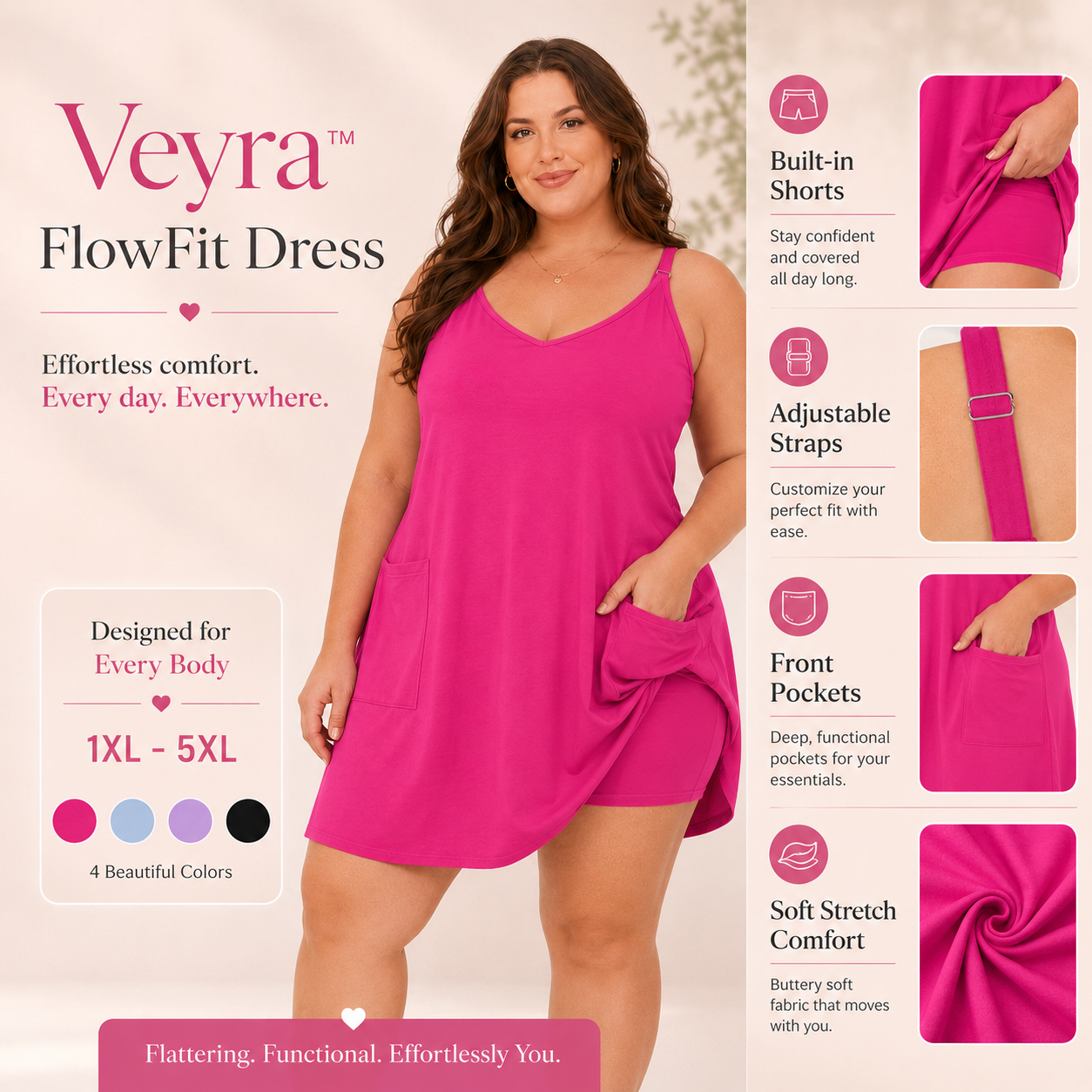 Yunpso™ FlowFit Dress
