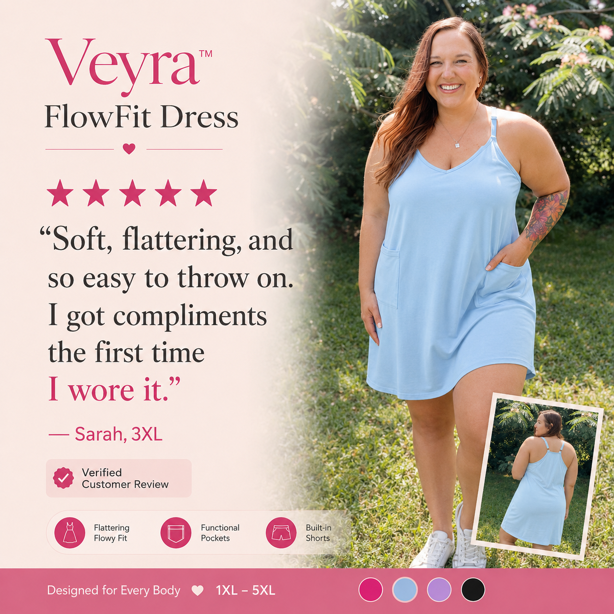 Yunpso™ FlowFit Dress
