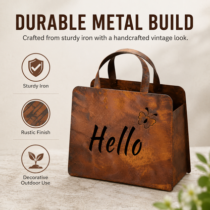 🎁Last Day 50% OFF🌸Rustic Metal Handbag Planter Decor