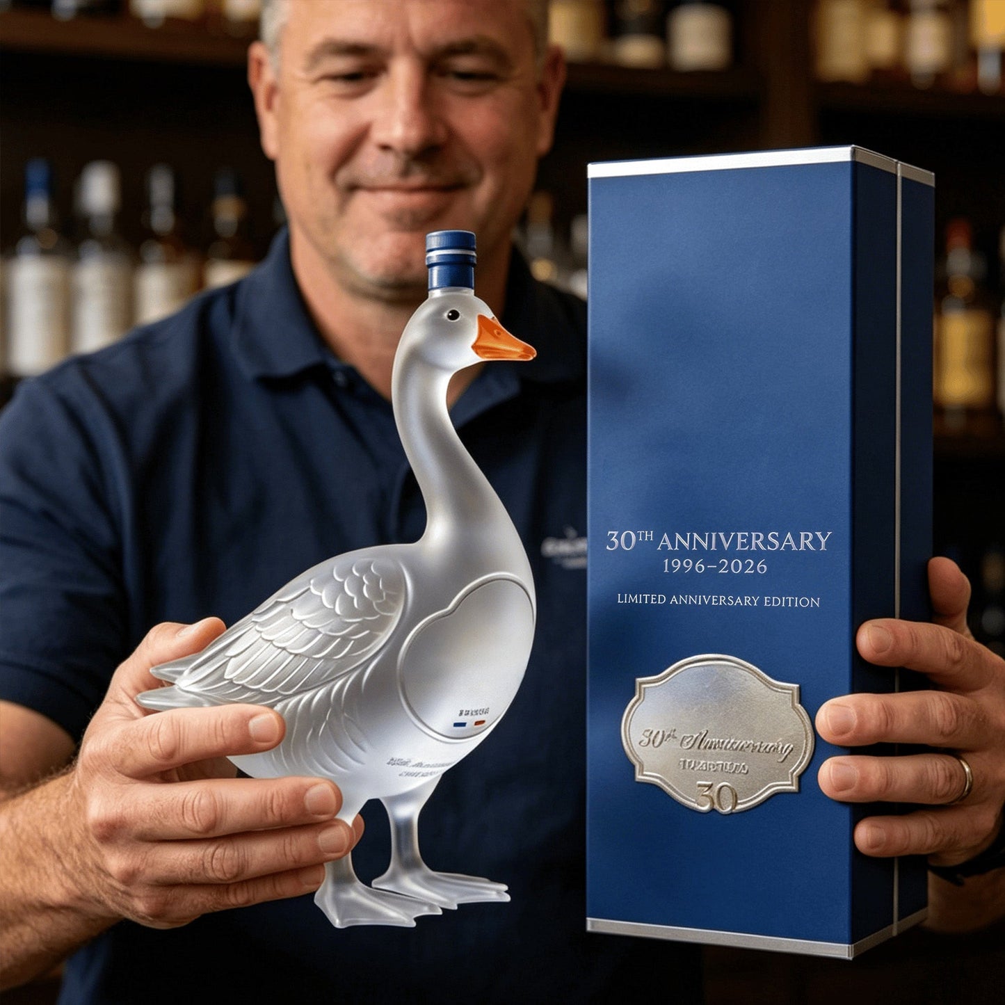 🦢30th Anniversary 3D Sculpted Vodka Bottle