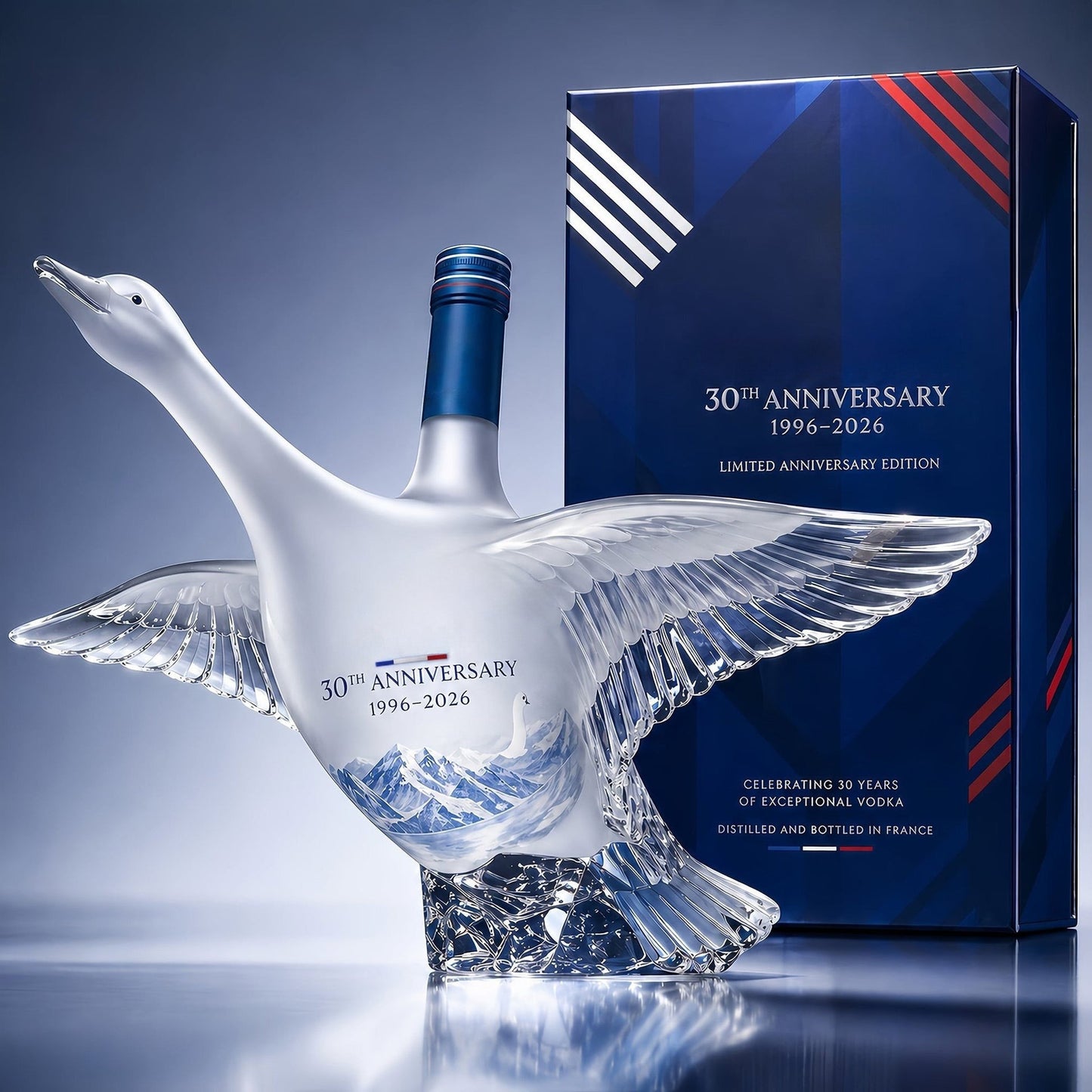 🦢30th Anniversary 3D Sculpted Vodka Bottle