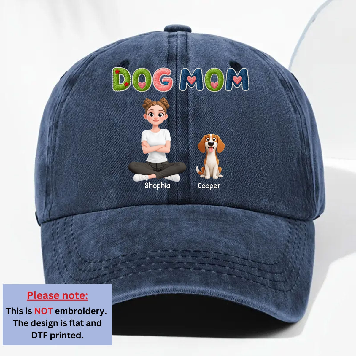 Sun On Our Heads - Personalized Custom 3D Effect Vintage Washed Denim Cap