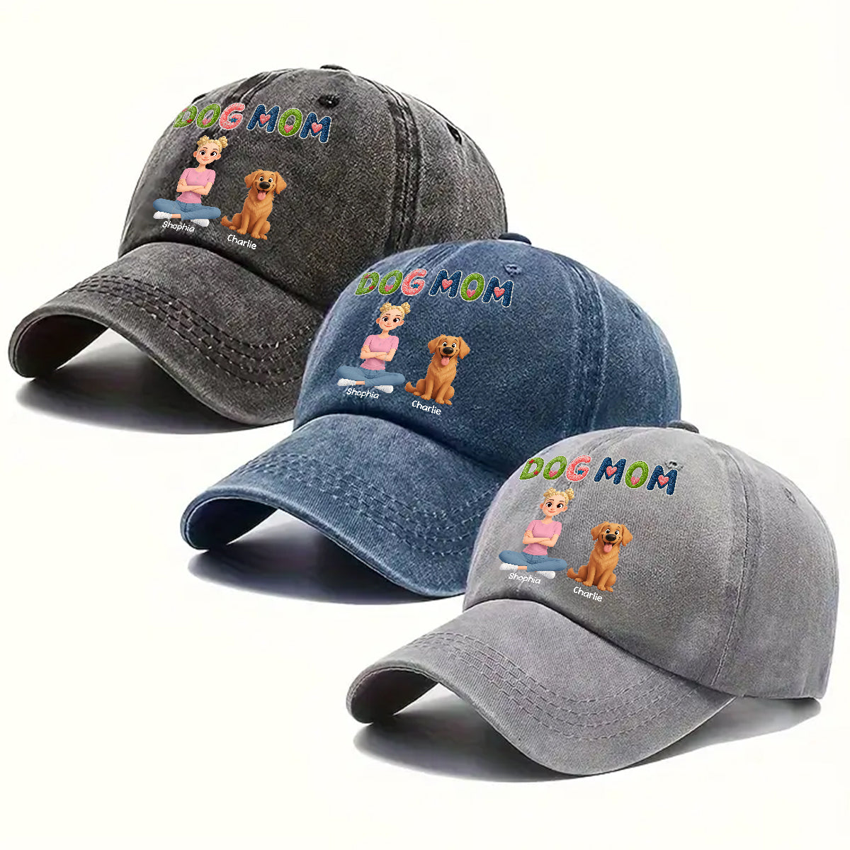 Sun On Our Heads - Personalized Custom 3D Effect Vintage Washed Denim Cap
