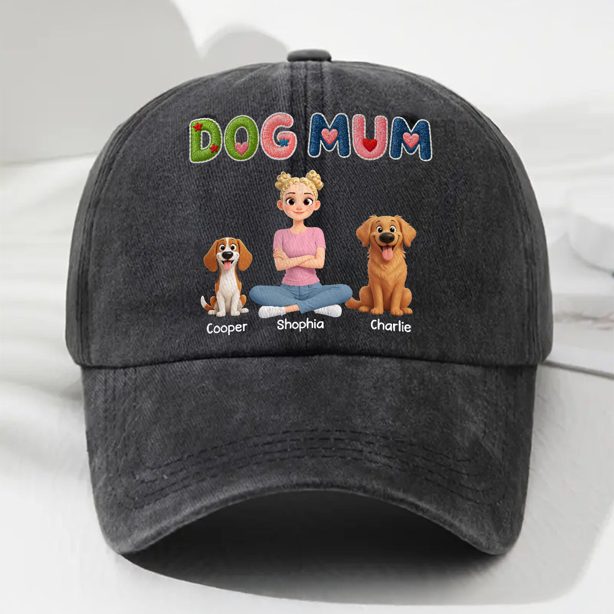Sun On Our Heads - Personalized Custom 3D Effect Vintage Washed Denim Cap