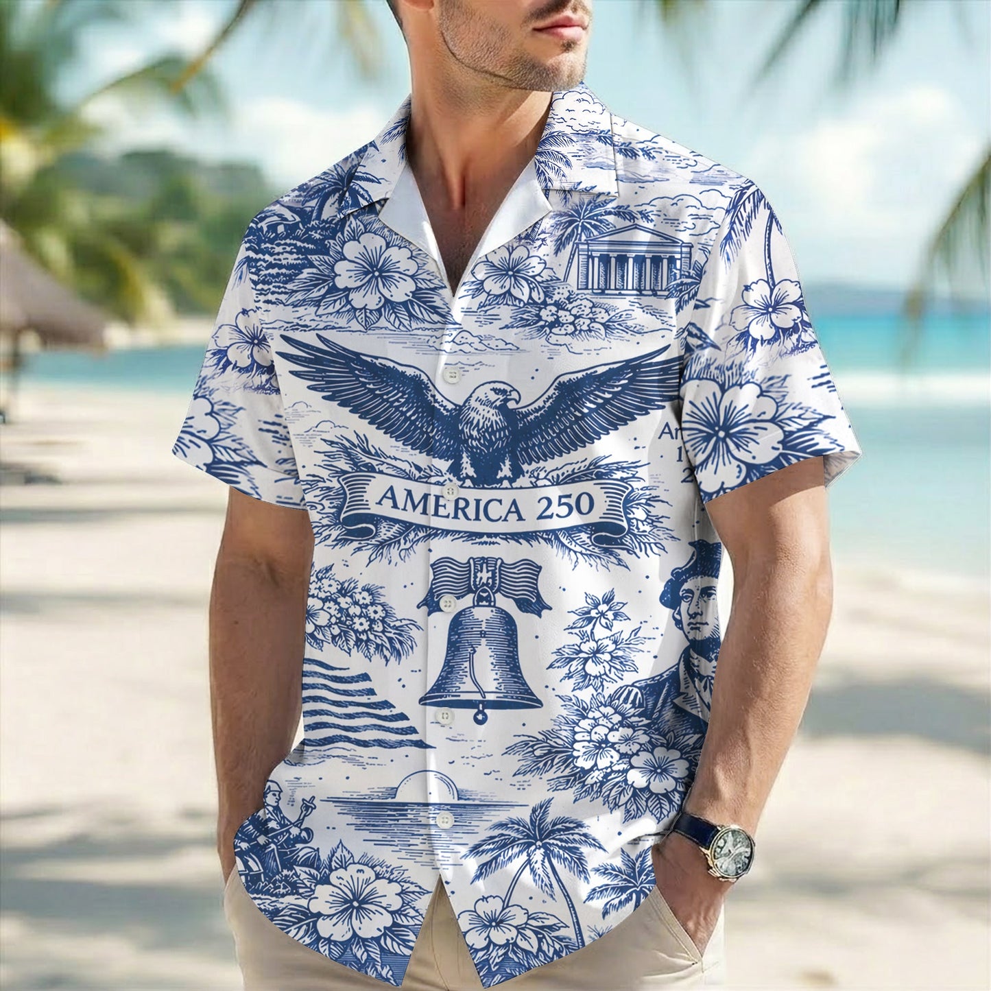 We the People 1776-2026 Stars and Stripes - USA 250th Anniversary Hawaiian Shirt