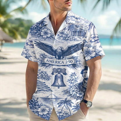 We the People 1776-2026 Stars and Stripes - USA 250th Anniversary Hawaiian Shirt