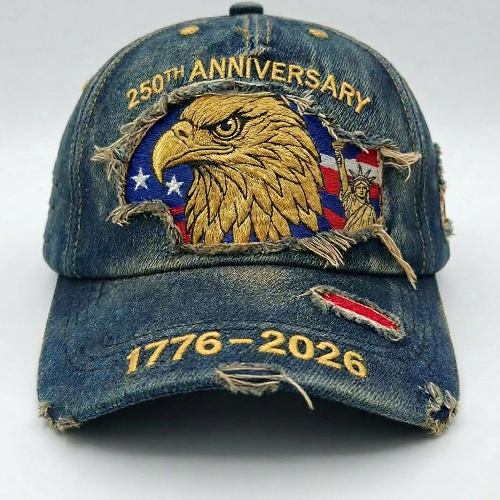 🦅US 250th Anniversary Liberty Eagle Hat — Embroidered. Patriotic. Built to last.
