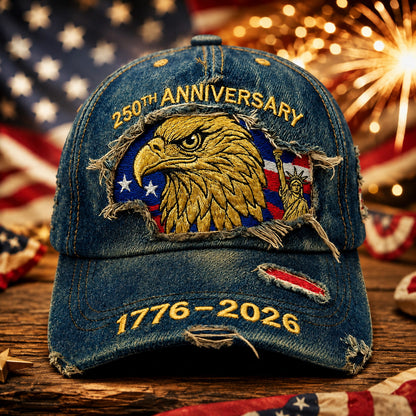 🦅US 250th Anniversary Liberty Eagle Hat — Embroidered. Patriotic. Built to last.