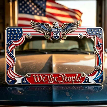 🚗🦅250th Anniversary Car Plate Frame with Eagle Design