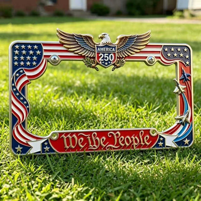 🚗🦅250th Anniversary Car Plate Frame with Eagle Design