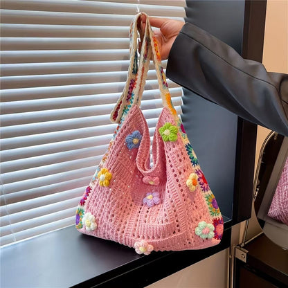Women's Retro Boho Floral Patchwork Crossbody Messenger Bag for Travel, Shopping & Everyday Use