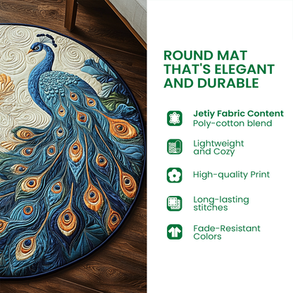 Candy Corn Abyss Quilted Round Mat NCU0DV7385