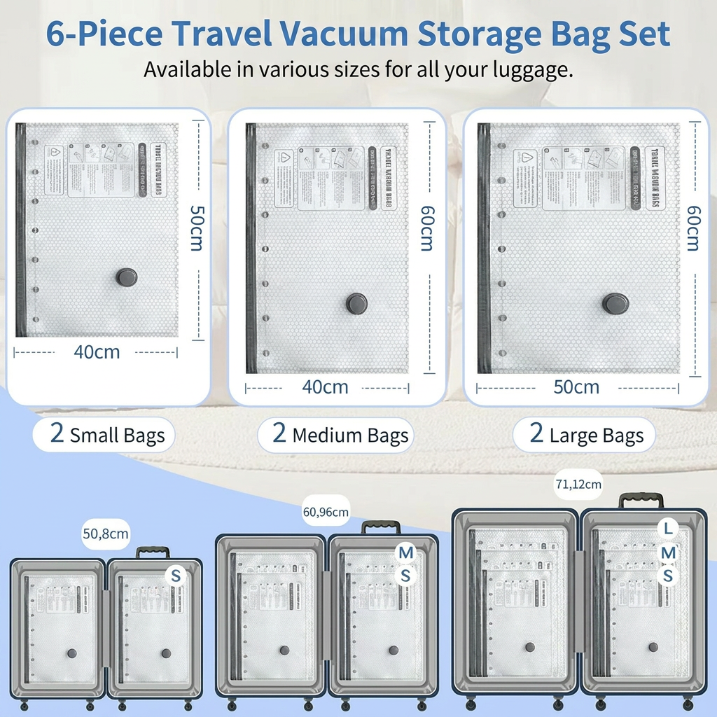 💥LAST DAY 60%OFF🔥Cordless Travel Vacuum Storage Compression Bag Set