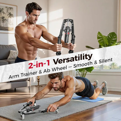 3-in-1 Hydraulic Chest Twister Arm Exerciser & Arm Strength Trainer - Adjustable 22-440lbs Core