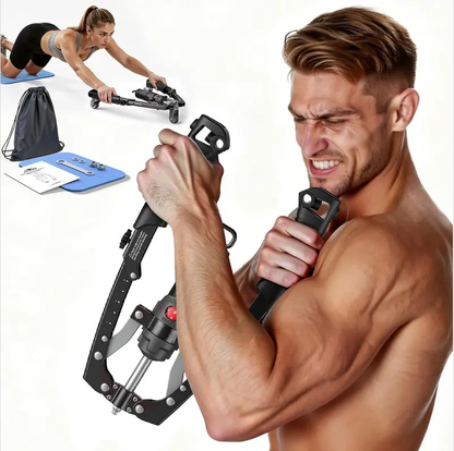 3-in-1 Hydraulic Chest Twister Arm Exerciser & Arm Strength Trainer - Adjustable 22-440lbs Core