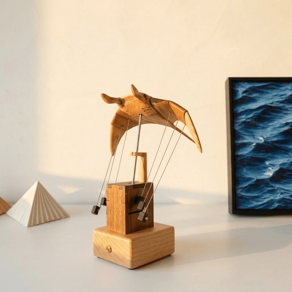 Inexcepted Wooden Manta Ray — The Gift Dad Won’t Forget 🐦‍⬛