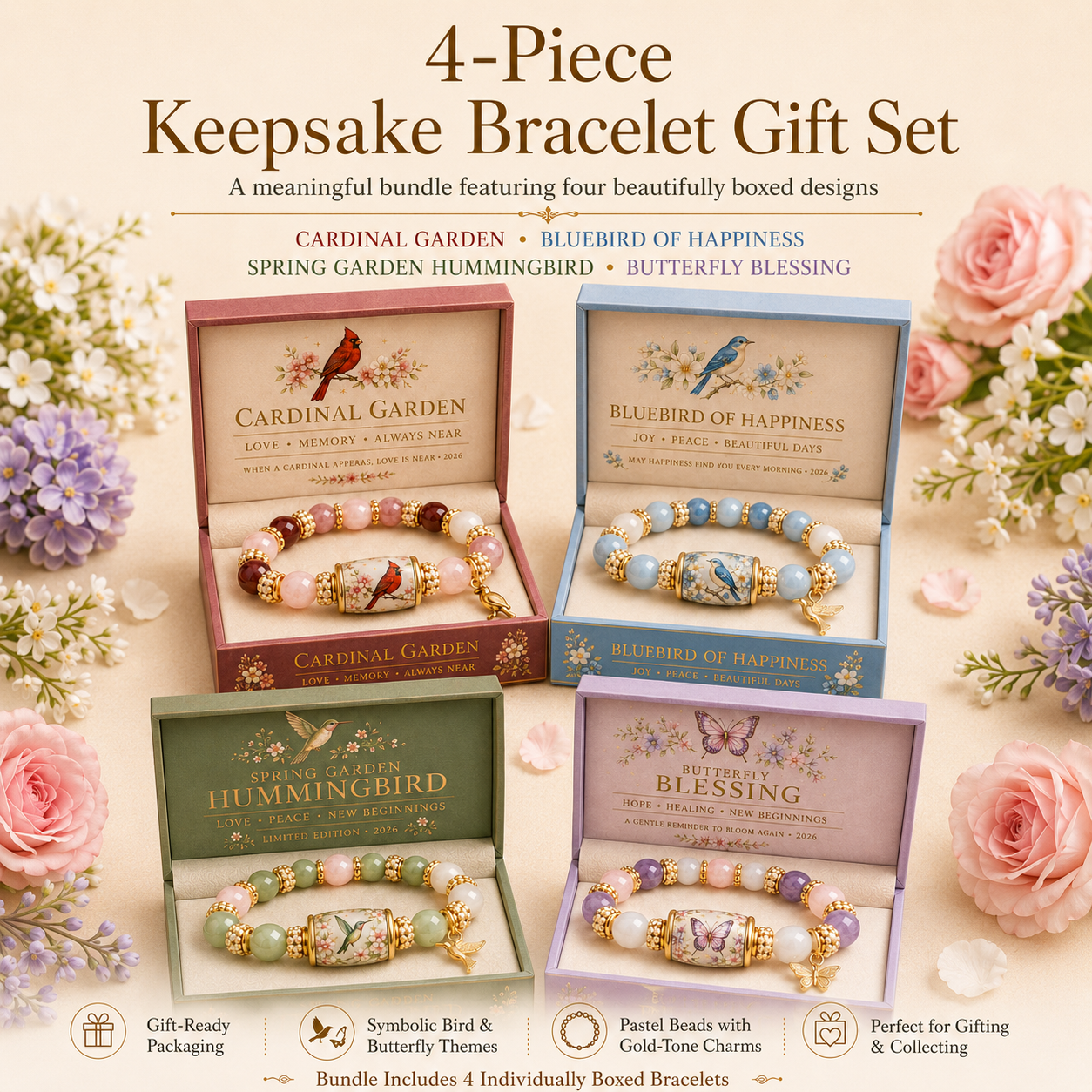 🙏 2026 Limited Edition Bluebird Blessings Bracelet  with Exquisite Gift Box