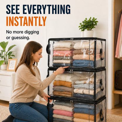 🎁 Mother's Day Sale 49% OFF📦Large Heavy-Duty Thick Plastic Clear Storage
