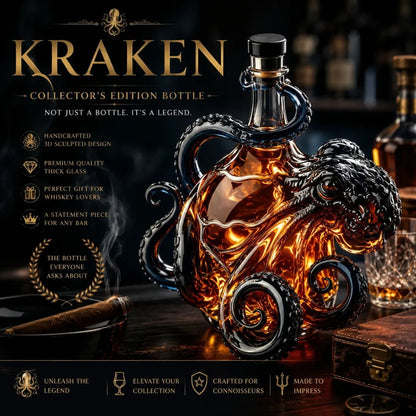 🔥HOT SALE 49% OFF - The Kraken Black Spiced Rum 3D Sculpted Octopus Collector's Edition Bottle🐙🥃