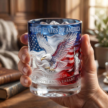 🇺🇸Limited Edition 2026 USA 250th Anniversary Commemorative Glass – 1776-2026 Heritage Edition🥃