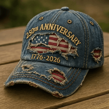 US 250th Anniversary Casual Print Hat — Wear 250 years of freedom in style.