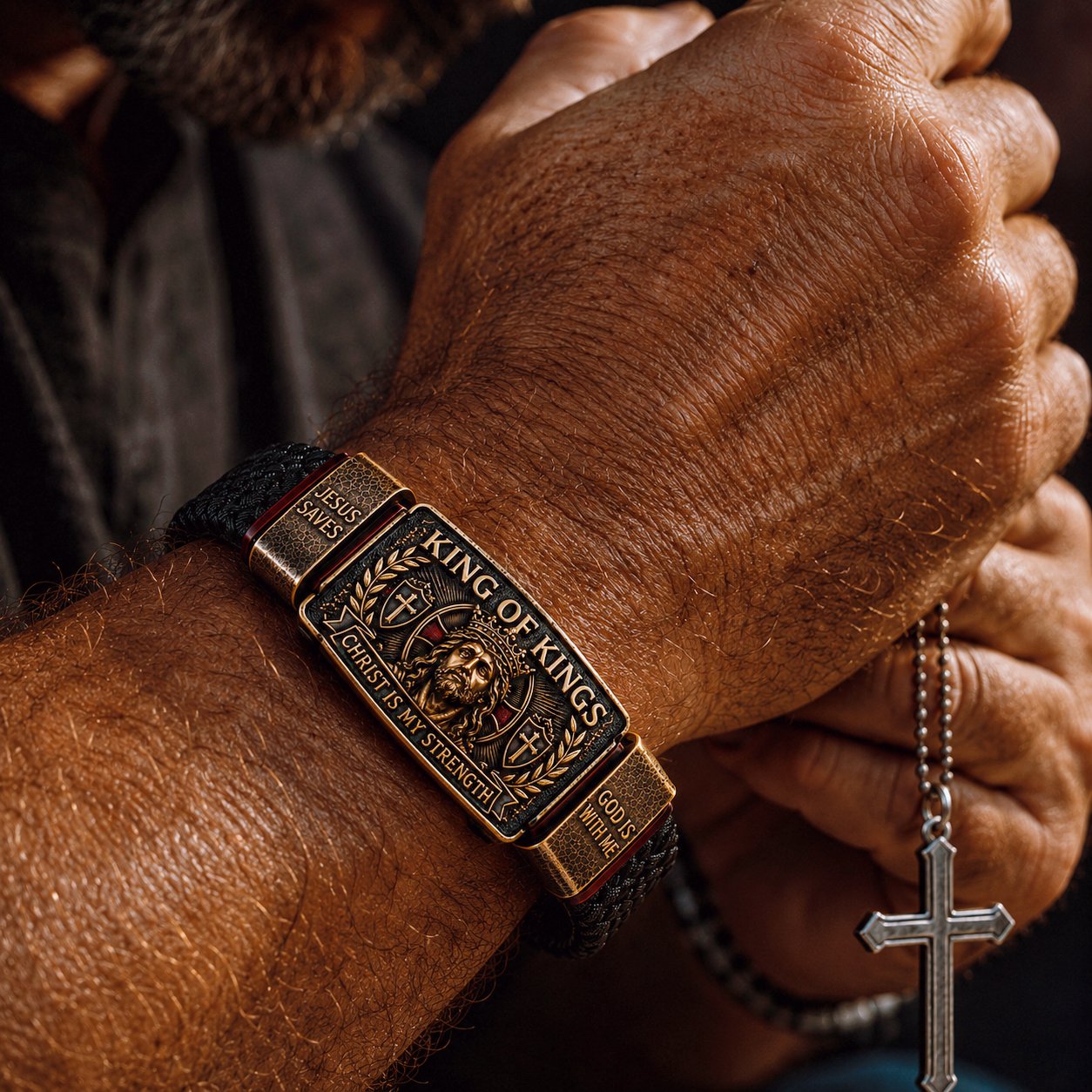 👑 The Ultimate Father's Day Tribute: "King of Kings" Faith Bracelet — Wear Your Belief with Pride (49% OFF Today)