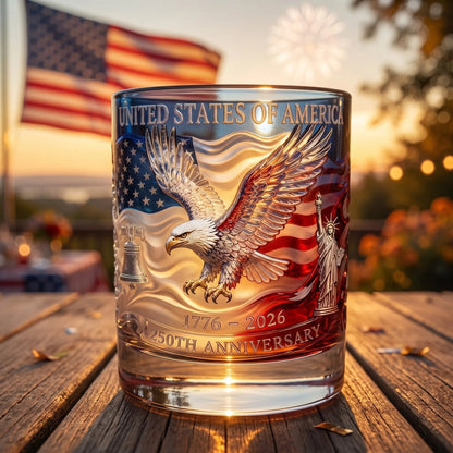 🇺🇸Limited Edition 2026 USA 250th Anniversary Commemorative Glass – 1776-2026 Heritage Edition🥃