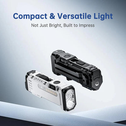 LED work light with 180° rotating head