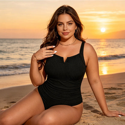 👙Plus Size Tummy Control One Piece Swimsuit🖤💥