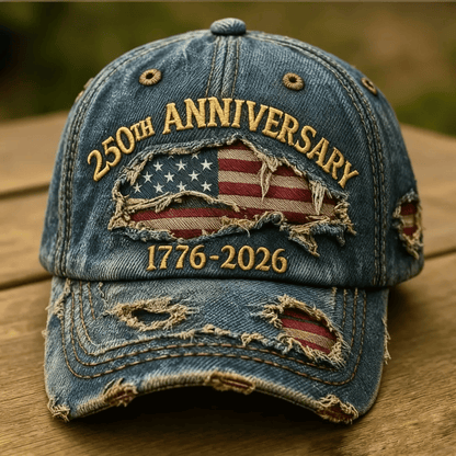 US 250th Anniversary Casual Print Hat — Wear 250 years of freedom in style.